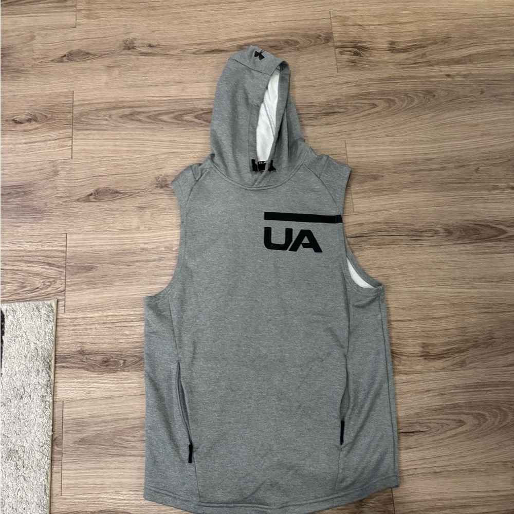 Under Armour Gray Sleeveless Hoodie